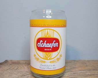 Vintage Schaefer Beer Shaped Drinking Glass 1970s