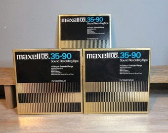 Cinta de grabación de sonido Maxell UD 35-90, carrete a carrete, lote de 3 unidades, alta salida.