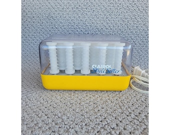 Clairol Style Setter C-14 Hairsetter Hot Rollers Electric Heat Curlers W Clips