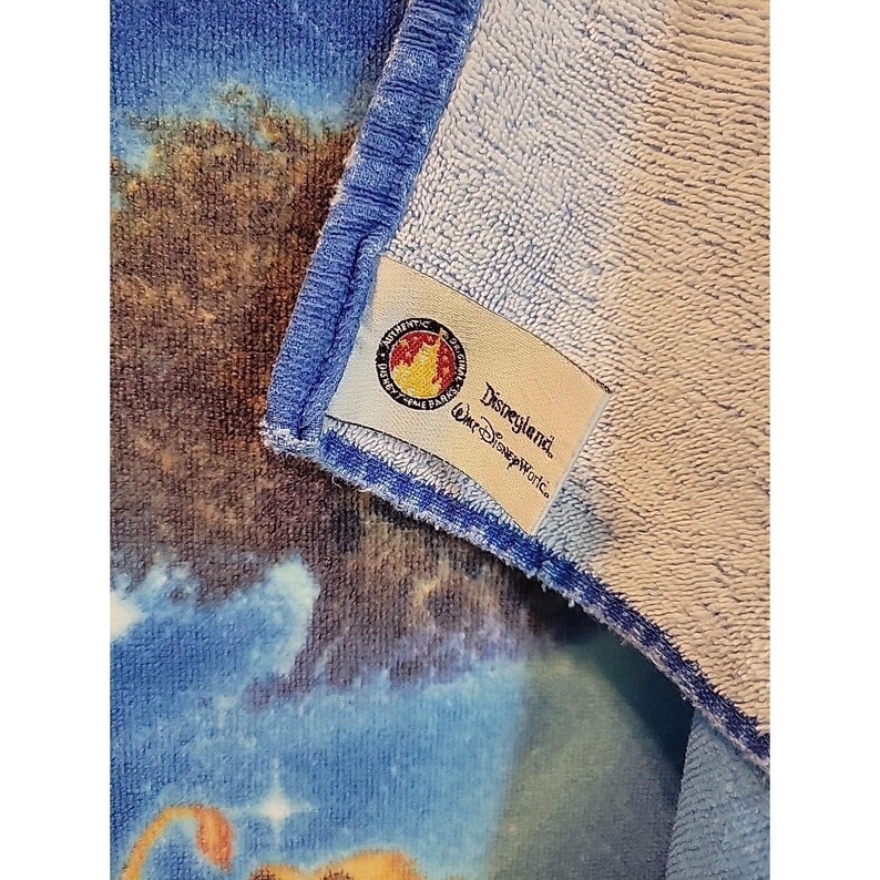 Vintage Disneyland Mickey Sourcerer Beach Stitch Dumbo Tinkerbell Beach Towel 画像 3