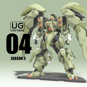 Queen Mensa Fanart STL Statue | N.T.S Scale | Ultra Grade Heavy Winged Mecha with Base | 3D STL Print File Model Download