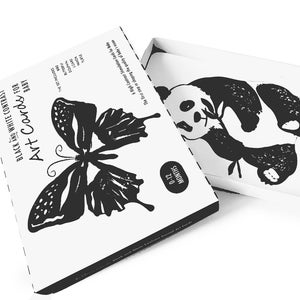 Black and White Contrast Animal Art Cards-Baby shower gift-Infant Stimulation Cards image 2