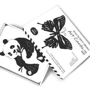 Black and White Contrast Animal Art Cards-Baby shower gift-Infant Stimulation Cards image 1