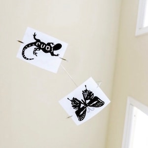 Black and White Contrast Animal Art Cards-Baby shower gift-Infant Stimulation Cards image 5