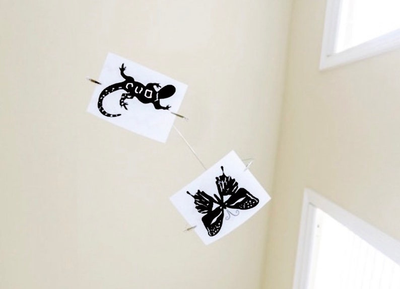 Black and White Contrast Animal Art Cards-Baby shower gift-Infant Stimulation Cards image 5