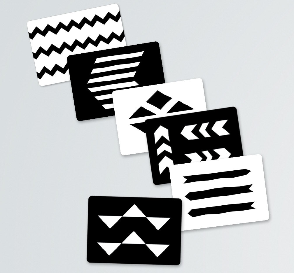 Black White Baby Geometry Art Cards Montessori Art Cards Etsy