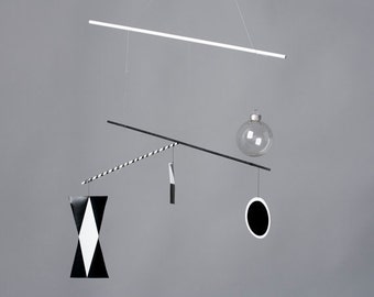 SALE-Montessori Munari Mobile-Black and White Baby Mobile