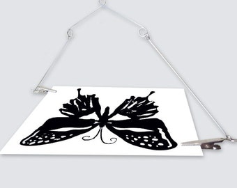Black and White Animal Art Cards with stainless mobile-Montessori inspired baby gift