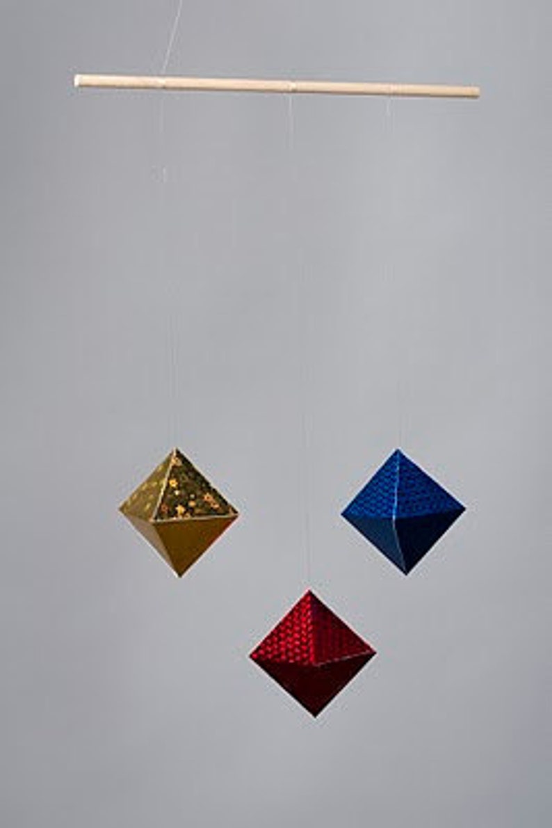 SALE: The Octahedron Mobile A Classic Montessori Mobile image 1