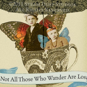 Victorian Steampunk Scrapbook & Journal Art Printables - 5x7&quot; Digital Image - Steampunk Faeries - Instant Download, Steampunk Printables