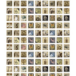 Victorian Steampunk Science & Medicine 5/8 x 5/8 Squares Digital Collage Sheet Instant Download and Print Printable Images image 5