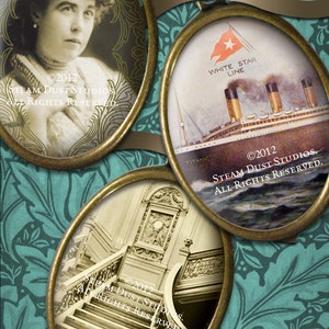 30x40mm ovale afbeeldingen - Titanic 100-jarig jubileum - Victoriaanse Steampunk - digitaal collageblad - Instant Download