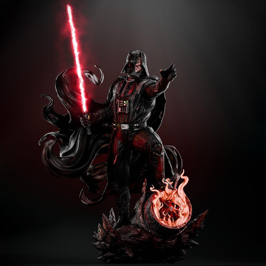 Darth Vader Fanart STL Statue | 1/6 Scale | Dark Sith Warrior With ...