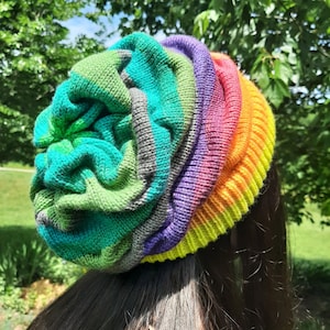 Permanent Slouch Beanie - Rainbow