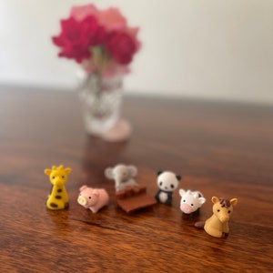 Iwako Eraser, Animal Eraser, Animal Miniature, Stationary Gift Set, Back to School, Zoo Animal, Farm Animal Decor, Pig miniature, Cow