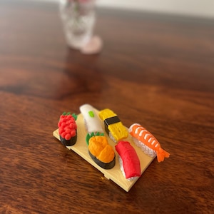 Iwako Eraser Set Japan Eraser Japanese Food Eraser Snack Eraser 3d Eraser Novelty Eraser Desk Decor Sushi Eraser Sashimi Plate Spring Roll
