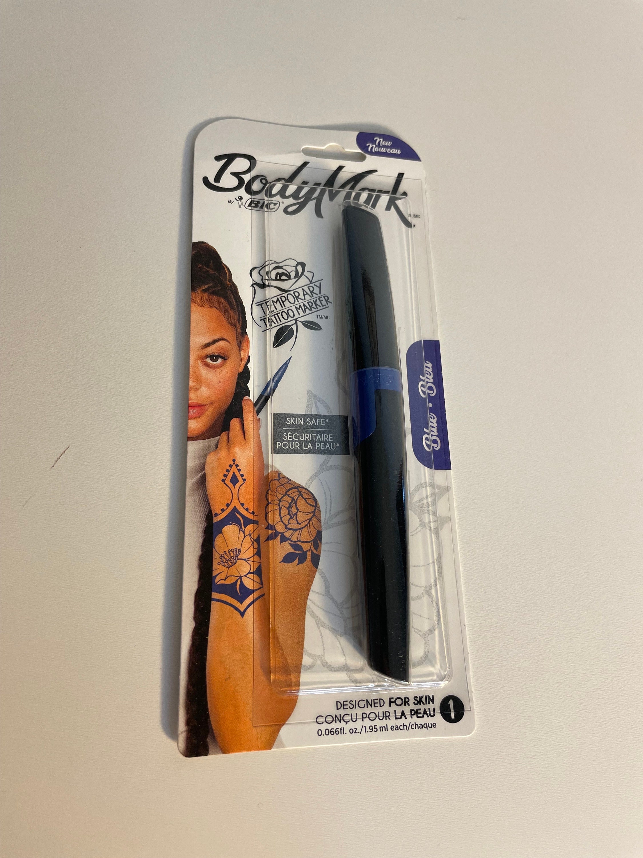 Fine Tip Blue Temporary Tattoo Marker Bic Bodymark Body Marker