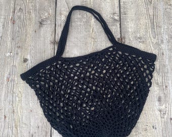 Crochet Market Bag pattern, Easy Pattern Crochet Beginner Pattern, French String Market Tote, PDF Crochet Pattern, Mesh Shoulder Bag