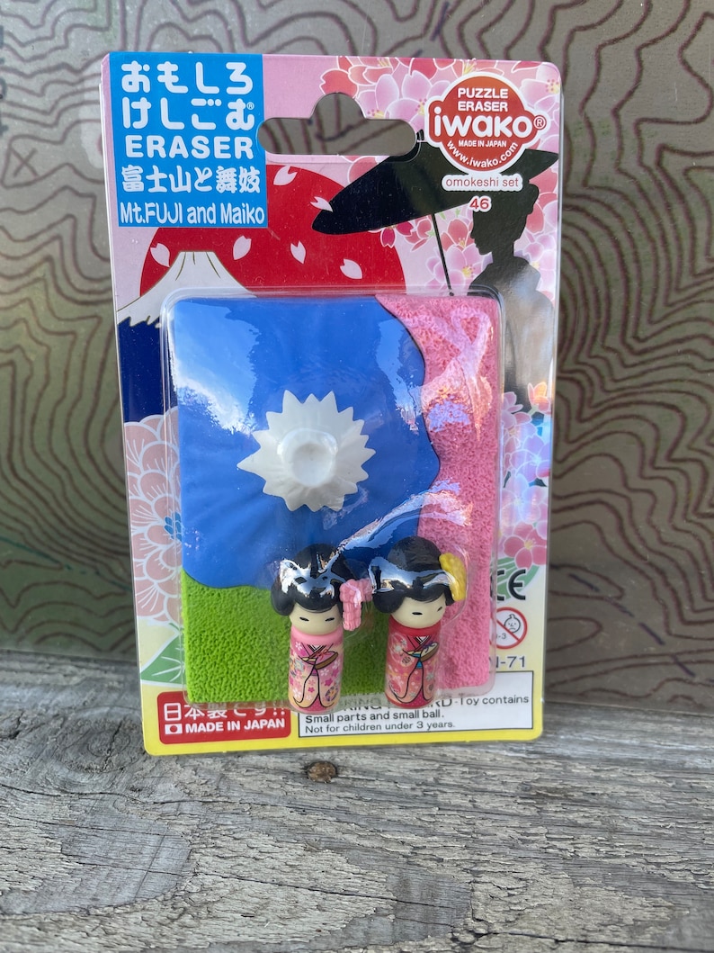 Mt Fuji and Maiko Eraser Set Japan Cute Eraser Japanese Iwako Eraser 3d