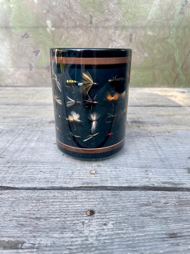 Taza de pesca con mosca, regalo de pesca para papá, regalo de pescador, regalo de pesca único, regalo de pesca con mosca para hombres, regalo de pesca para él, regalo de pesca imagen 9