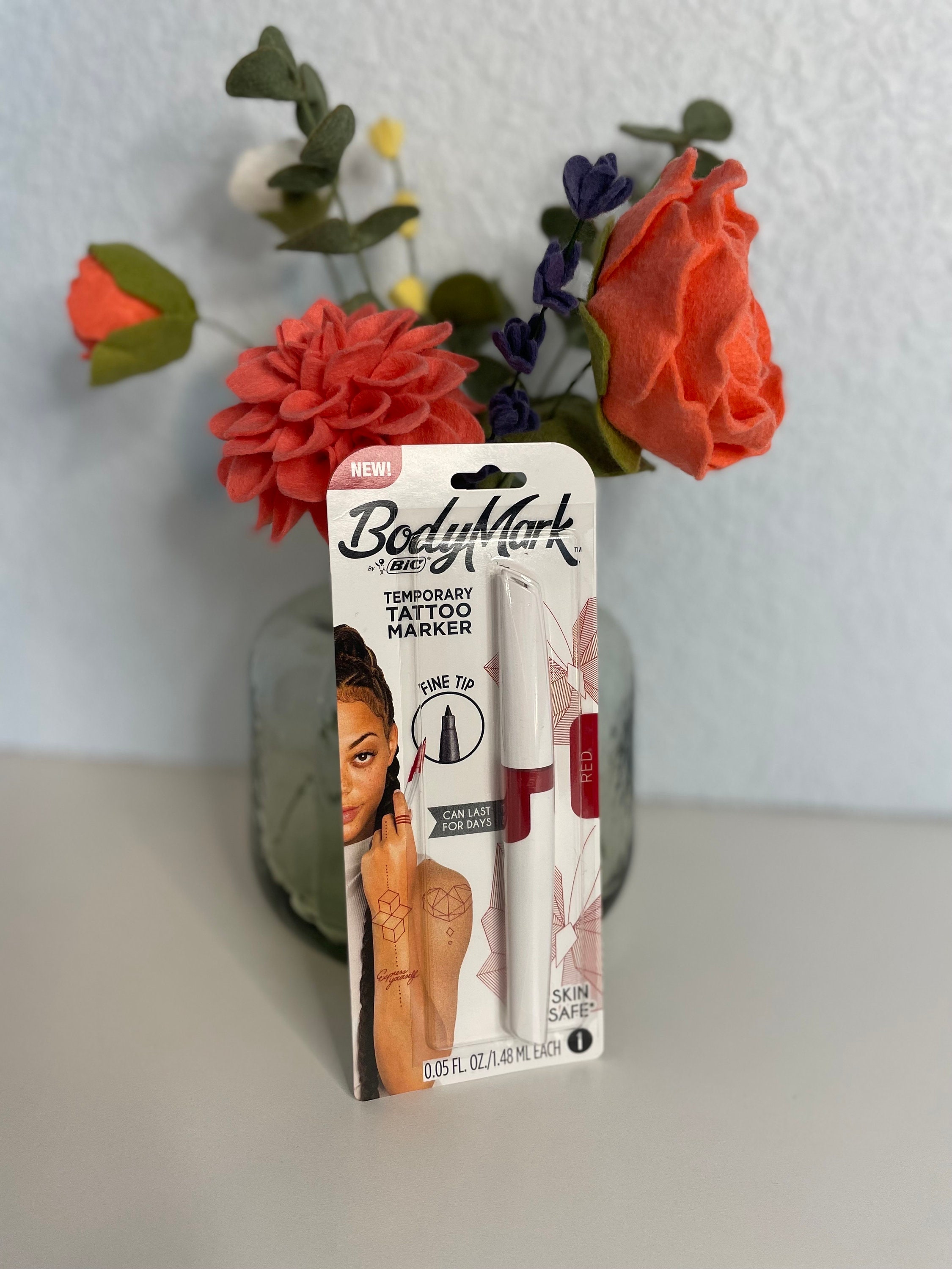 Temporary Tattoo Marker Body Marker Red Tattoo Marker Skin Etsy