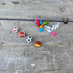 Mini Sport Eraser Iwako Set Eraser Japanese Food Eraser 3d Eraser Novelty Eraser Sports Unique Desk Decor Japan Eraser Bowling Decor Soccer
