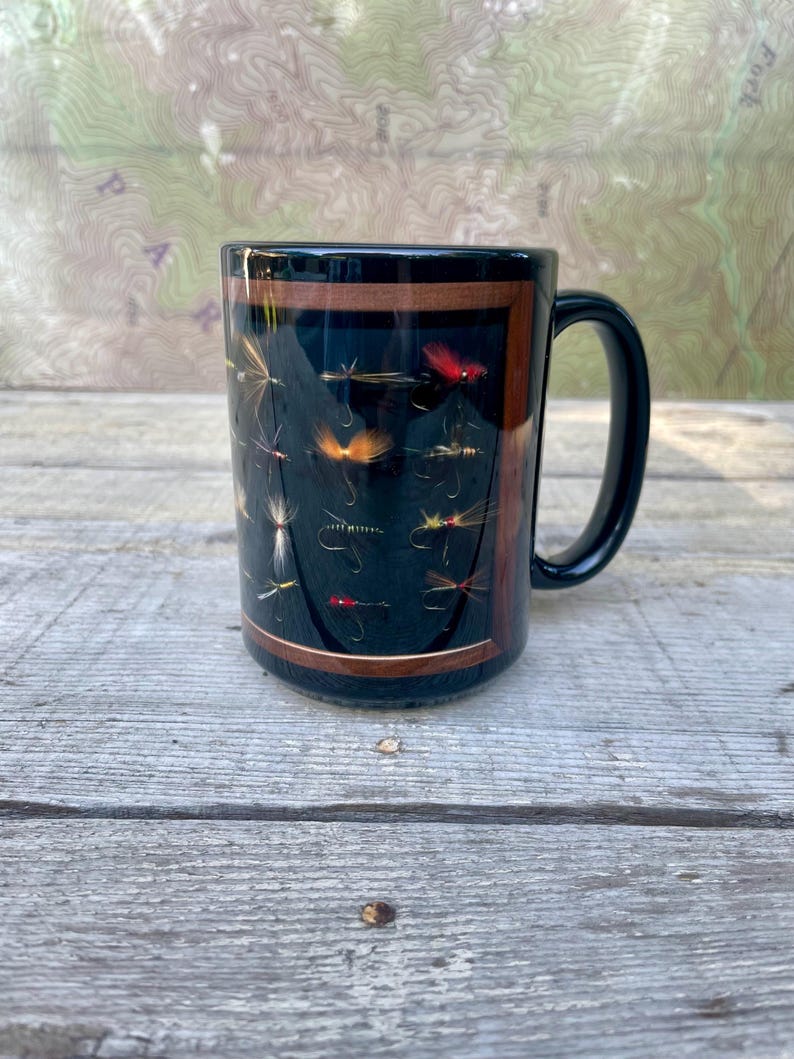 Taza de pesca con mosca, regalo de pesca para papá, regalo de pescador, regalo de pesca único, regalo de pesca con mosca para hombres, regalo de pesca para él, regalo de pesca imagen 8