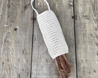 Instant Download Digital File Crochet Grocery Bag Dispenser Pattern Beginner Crochet Bag Holder Pantry Organizer Bag Organization Pattern