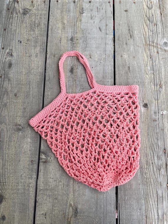Easy Crochet Knitted Grocery Bag Free Easy Red Heart Lacy Market
