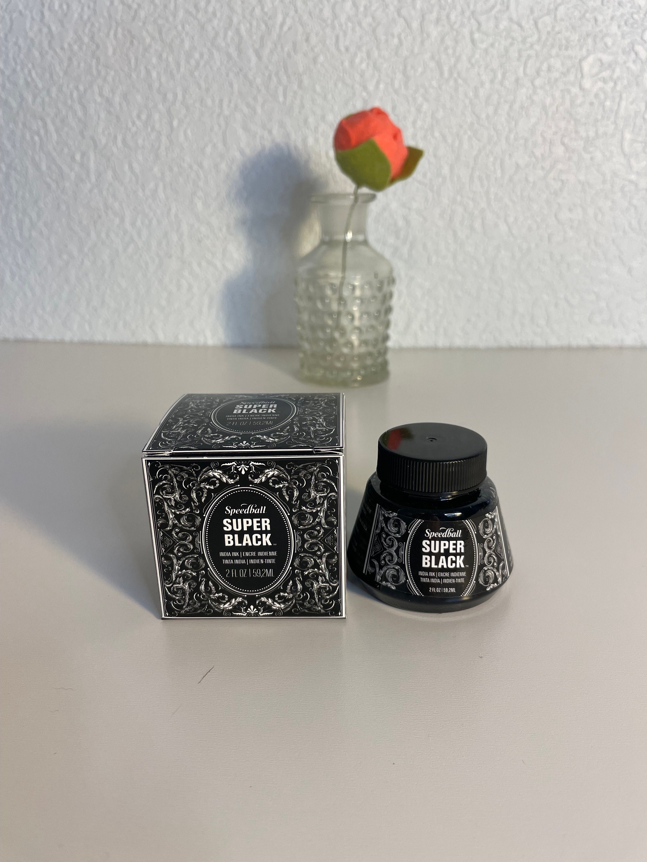 Super Black India Ink 2 Oz - MICA Store