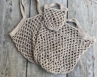Ensemble de motifs au crochet, Lot de sac au crochet, Lot de crochets, Motif de sac de marché, Motif de sac en filet, Sac fourre-tout en filet au crochet