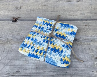 Handmade Cotton Dishcloth Zero Waste Kitchen Cleaning Eco Friendly Supply Reusable Washcloth Natural Home Gift Sustainable Kitchen Farmhouse