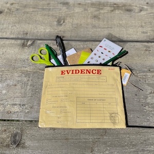 Police Evidence Bag Office Supply Bag Zip Pouch Pen Pouch Pencil Bag Crime Scene Evidence Bag True Crime Gift Funny Office Gift For Her