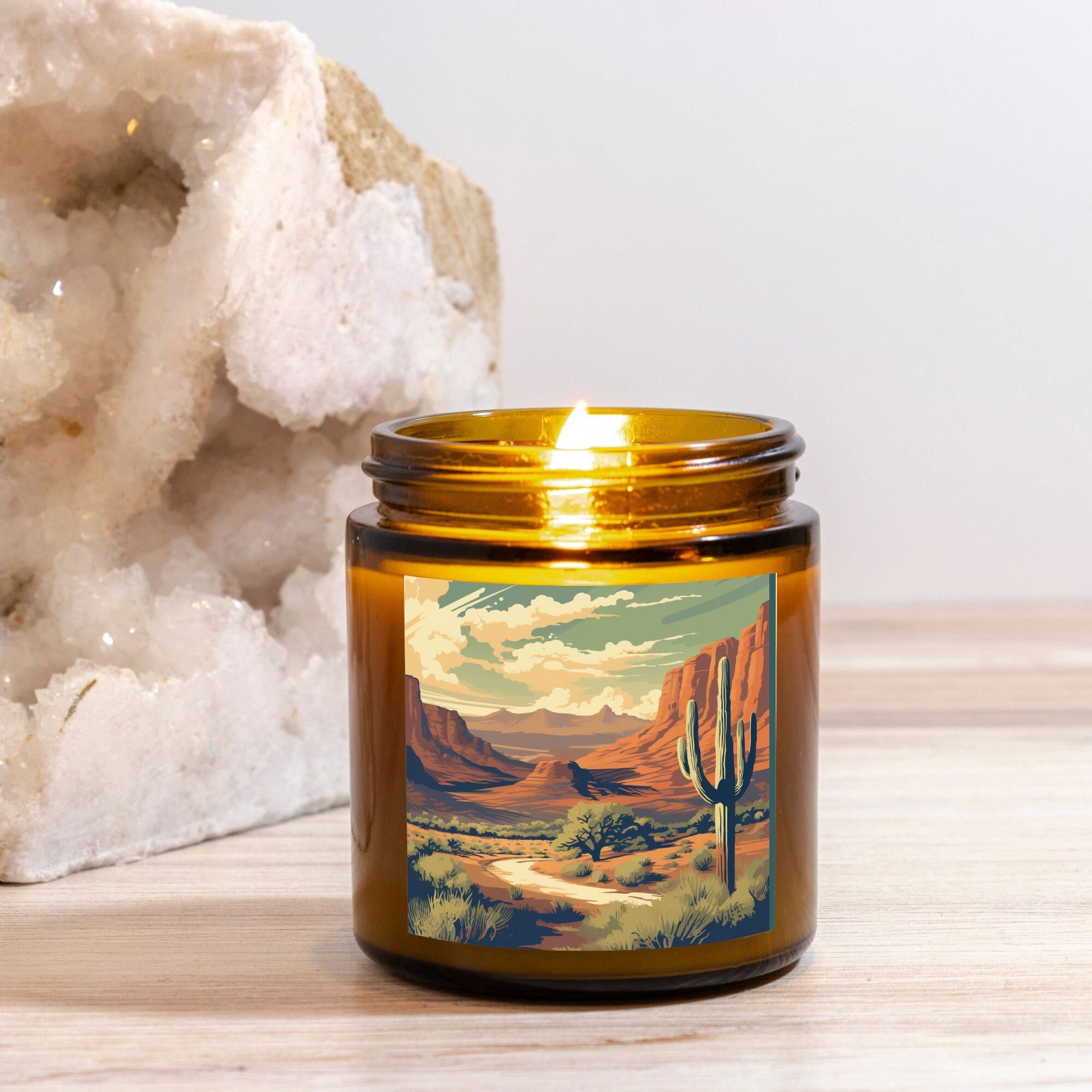 Retro National Park Candle Vintage Style National Park Decor Cactus