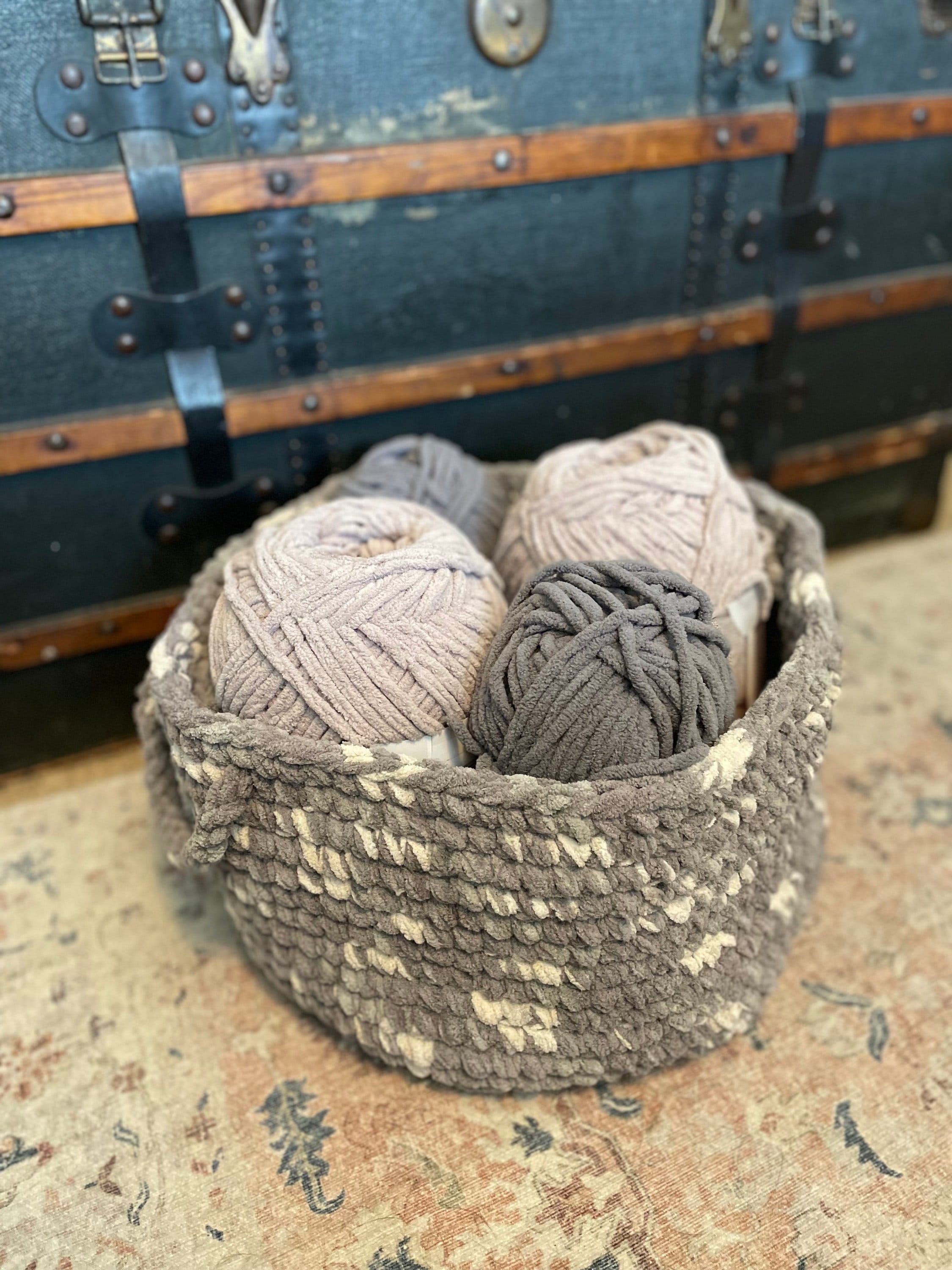 Knitting Basket  Amish Wicker Yarn Storage & Organizer — Amish Baskets