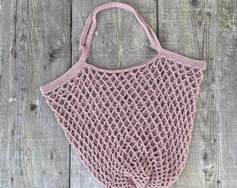 French Market Bag Pattern, Crochet Market Bag, Bag Pattern, French Market Bag Crocheted, Net Grocery Bag, Crochet String Bag, Mesh Shoulder