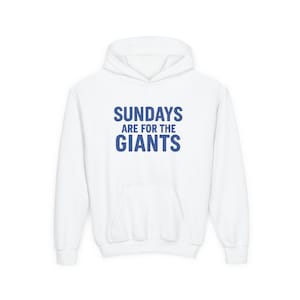 New York Giants Youth Hooded Sweatshirt / Sundays Are For the Giants / Ultra-Soft Hoodie