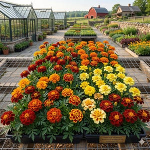 Mixed multicolored marigold seeds, hardy annuals, non-GMO, attracts pollinating insects, a unique gardening gift.