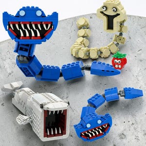 Subnautica MOC Building Blocks, Sea Eater Bloop Gran Maj Model Bricks, Deep Sea Creature Figure, DIY Education Toy, Collector Display Gift