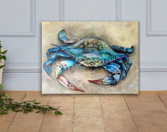 Toile de crabe bleu