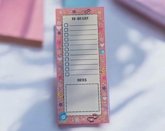 Dreamy Pink To-Do List Notepad 8.5 x 20 cm