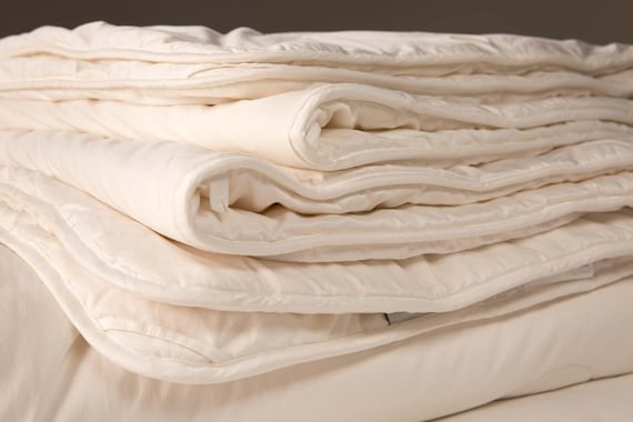 Australian Wool & Mulberry Silk Filled - King. 400gsm - Medium Weight / All Season - Naturally Organic Comfort. Duvet Insert or Comforter.
