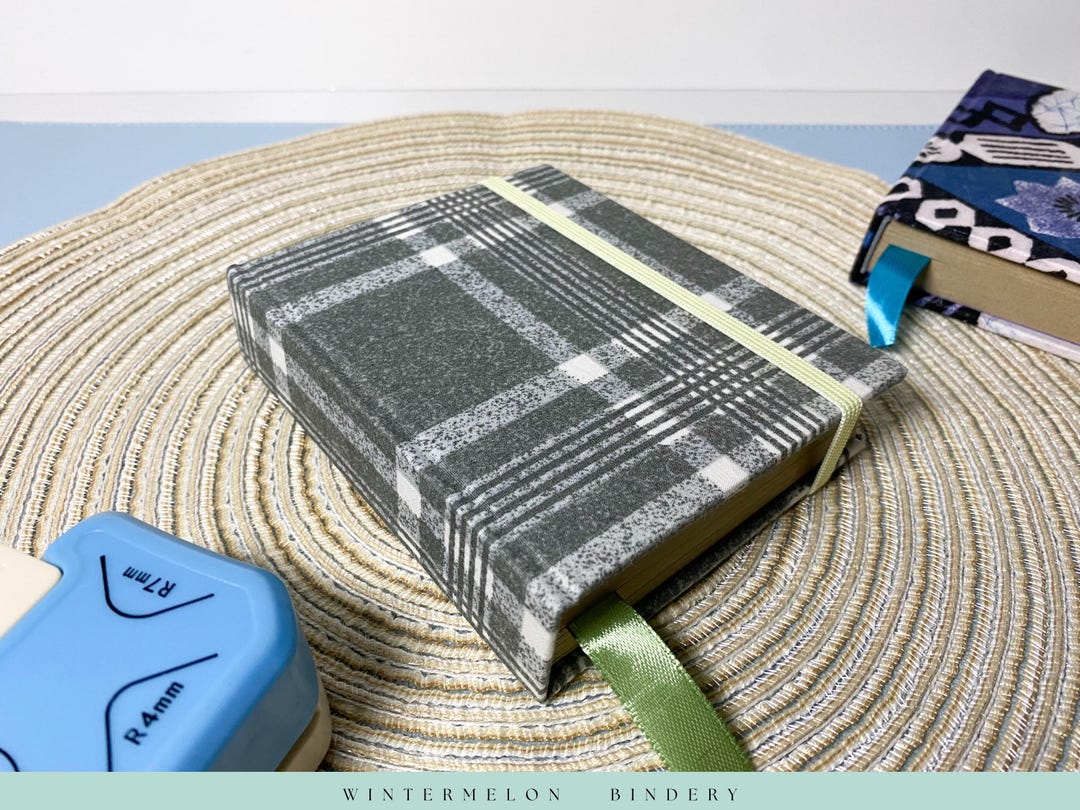 Checkered Fabric Kraft Journal | Handmade Hardbound Notebook | 115GSM ...