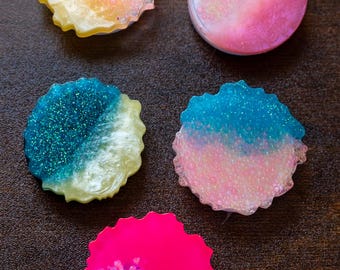 Handmade Resin Phone Grip | Glitter Pop Socket Style Holder Stand