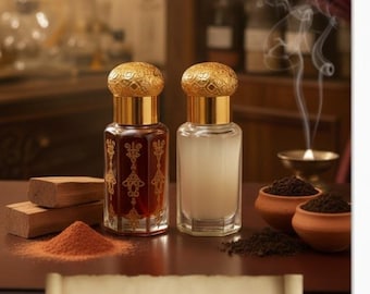 Sandalwood and Mitti Attar Natural Earthy Perfume Oil Woody Indian Attar Long-Lasting Alcohol-Free Fragrance