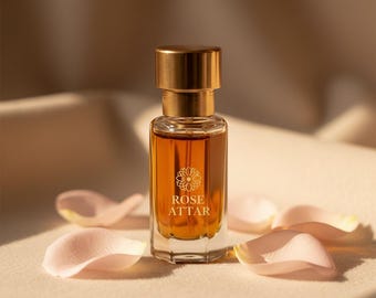 Aceite de perfume Attar de rosa pura / Natural, sin alcohol / Fragancia veraniega Ittar india / Regalo para ella