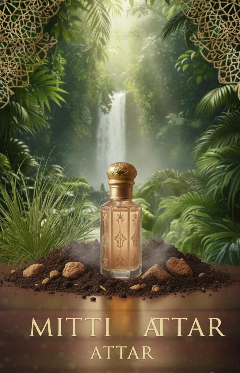 Aceite de perfume terroso natural Attar de sándalo y mitti, Attar indio amaderado, fragancia duradera sin alcohol imagen 3