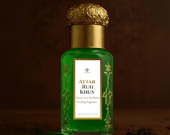 Ruh Khus Attar: Aceite de perfume de vetiver puro, aroma terroso