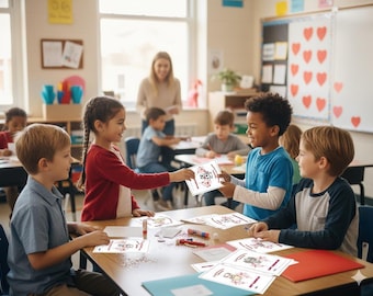 Animal Valentine Cards | Kids Classroom Printable with Puns (PDF & Zip File)