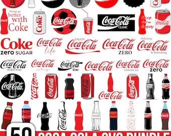 Coca-Cola Svg Bundle, Coke Inspired Art, Drinking Svg, Coca Cola Svg, Coca Cola Sticker, Coca Cola Digital File, Soda Pop, File For Cricut